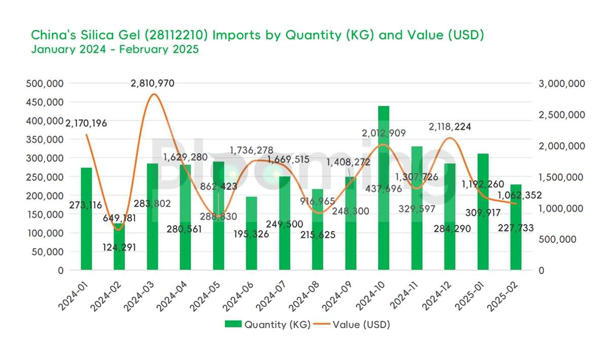 China's Silica Gel Trade in February 2025: Strong Year-on-Year Growth Despite Monthly Declines - 01