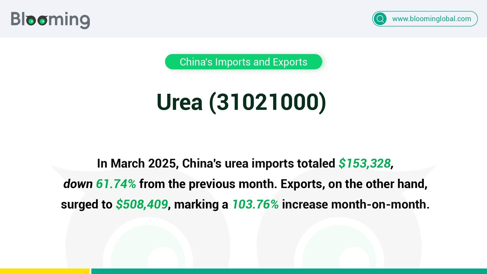 China's Urea Trade Sees Diverging Trends in March 2025: Imports Plummet, Exports Rebound